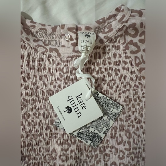 NWT Kate Quinn girls animal print long sleeve onesie. size 18-24 mos. - Picture 2 of 3